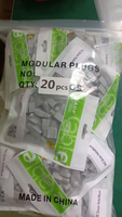 Connecteur Ethernet RJ45 Cat6 Pass-Through 8P8C, fiche modulaire UTP, insert Cat 6 RJ45