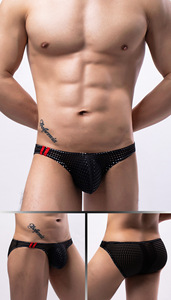 Calzoncillos Bikini Transpirables y Delgados <span class=keywords><strong>de</strong></span> Malla para <span class=keywords><strong>Hombre</strong></span>, Sexy, Moda Gay, Cintura Baja, Estimulación para Adultos - Product Image 2