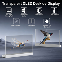 Pantalla Publicitaria OLED Transparente de Cristal para Comercios, Animación de Texto, Gráficos SDK OEM, Pantalla Táctil de 120Hz para Uso en Interiores, Compras