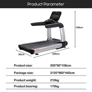 Gym Center Commercial <b>Treadmill</b> LED Screen Auto Incline <b>Electric</b> Cardio Training Machine Factory Wholesale Low MOQ - Product Image 3