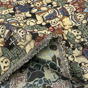 2023 marioneta de oso de dibujos animados tela de algodón Jacquard tejida para decoración del hogar para niños y niñas bolsos de tapicería zapatos - Product Image 3