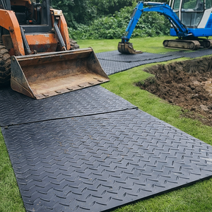 カスタムダイヤモンドパターン高密度拡張PEバッキングボードhdpe一時的なraod wayroadプラスチック地盤保護マット - Product Image 3