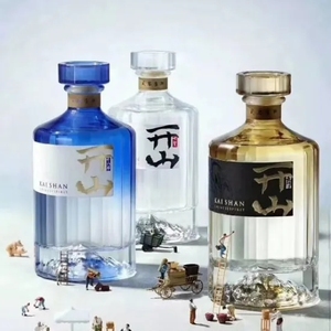 Yuncheng Empty Frosted 500ml <strong>Miniature</strong> Custom <strong>Spirit</strong> 750ml Glass <strong>Bottles</strong> for Whisky Liquor