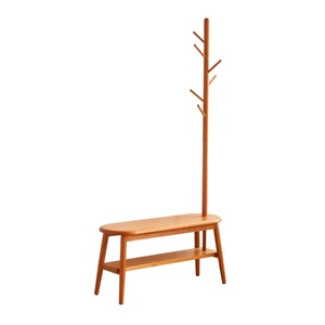 <span class=keywords><strong>Perchero</strong></span> de madera con forma de árbol de roble de madera maciza nórdica con taburete de cambio de zapatos muebles de entrada con <span class=keywords><strong>perchero</strong></span> para sombreros - Product Image 5
