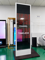 Pantalla Táctil Comercial de Metal con Soporte de Piso, Pantalla OLED Transparente para Señalización Digital, Pantalla para Publicidad en Tiendas Minoristas