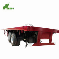 Remorque porte-conteneurs 20 pieds à plateau plat à prix abordable pour camion de transport de marchandises