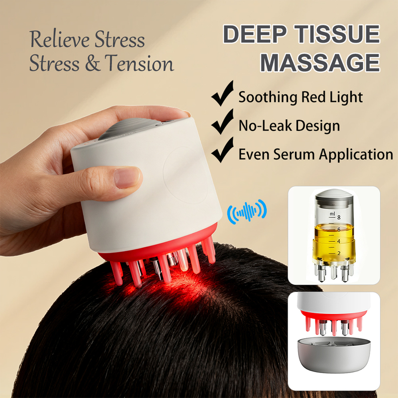 Portable Scalp Massager Comb with Liquid