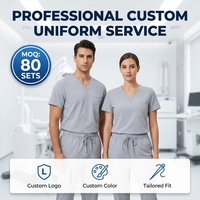 Fabricant chinois, vente en gros de blouses médicales à col en V et pantalons droits/pantalons de jogging, logo personnalisable, uniforme médical