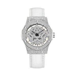 Montre à quartz de luxe pour femmes, bracelet en cuir élégant, montre-bracelet tendance, style diamant étincelant, montre pour dames pour G - Product Image 2