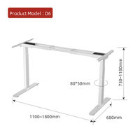 Bureau de travail électrique portable à double moteur, personnalisable en masse, avec pieds réglables en hauteur et largeur