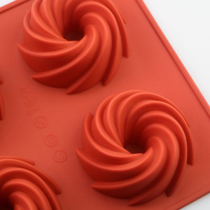 <b>Silicone</b> Cake Mold 6 Cavities Muffin Pan Nonstick Eco-Friendly LFGB Certified Customizable Colors <b>Baking</b> Tools - Product Image 6