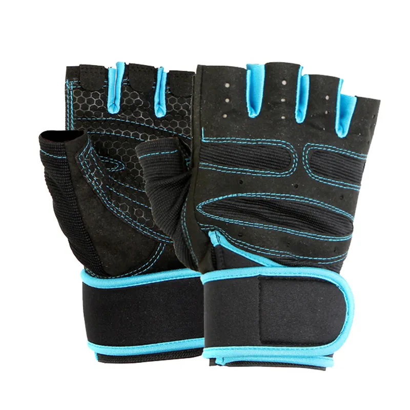 LOKI Unisex Breathable Workout Gloves Black Sport Half Finger Weight Lifting Gym Fitness Gloves