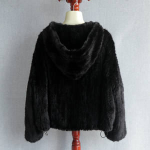 <span class=keywords><strong>Abrigo</strong></span> <span class=keywords><strong>de</strong></span> Punto Holgado con Solapa y Doble Botonadura, Estilo Casual, Sensación Suave, <span class=keywords><strong>Piel</strong></span> <span class=keywords><strong>de</strong></span> Conejo Otter, Precio al por Mayor - Product Image 6