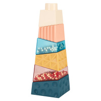 Jouet d'empilage pour enfants, gobelets d'empilage arc-en-ciel, blocs de construction en silicone pour nourrissons, jouet d'empilage éducatif