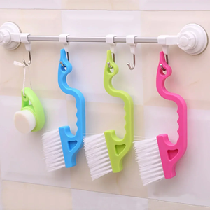 Cepillo de limpieza para el hogar 2 en 1 con cepillo para huecos de ventanas y pala de boca plana, artículos útiles para cocina, baño, inodoro, herramientas y suministros para el hogar - Product Image 2