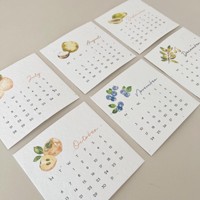 Calendrier de bureau plantable en papier grainé écologique avec support