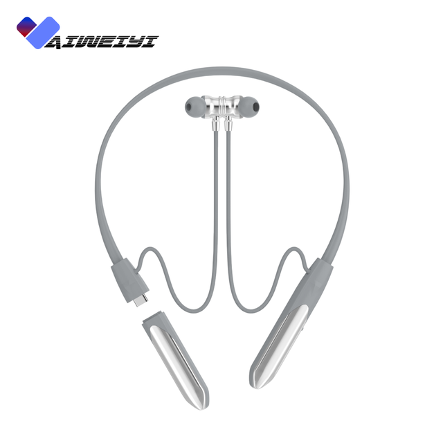 MZ-92 Factory Price Removable Battery Neckband  Earphones 200mAh Detachable Wireless Sport Headset for Travel