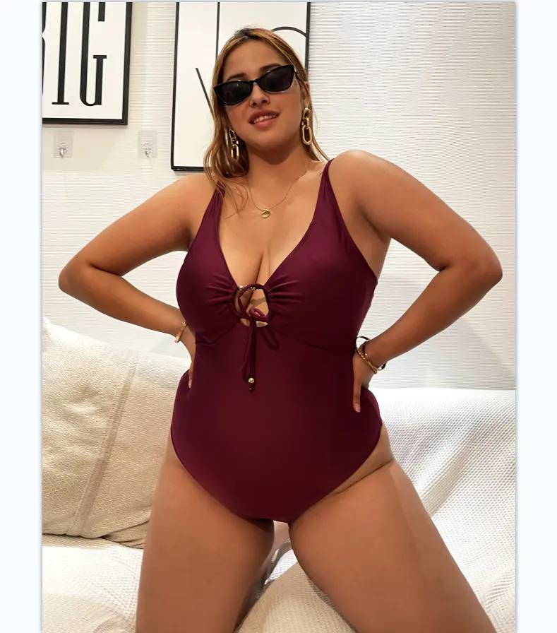 Sıcak satış yeni baskı artı boyutu iki parçalı Bikini mayo Casual Tank mayolar kadınlar seksi büyük boy mayo