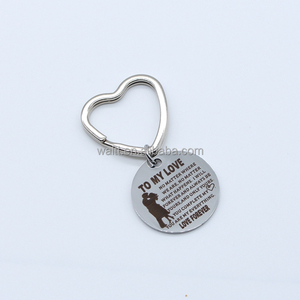 Llavero de Acero Inoxidable Personalizado al por Mayor <span class=keywords><strong>para</strong></span> Parejas, Grabado con Corazón y la Frase 'A <span class=keywords><strong>Mi</strong></span> Amor', Regalo Romántico <span class=keywords><strong>para</strong></span> <span class=keywords><strong>San</strong></span> Valentín - Product Image 2