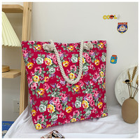 Sac Tendance 2025 nouveau sac en toile imprimé sac en tissu fleuri Style ethnique sac fourre-tout grande capacité