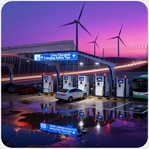 Station de recharge rapide DC hors réseau commerciale 60kW 120kW 180kW <span class=keywords><strong>avec</strong></span> intégration de panneaux solaires et stockage de batteries pour la recharge de flottes de véhicules électriques - Product Image 6
