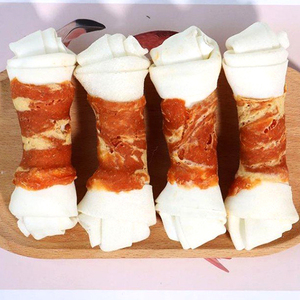 ขนมสุนัขแบบผูกเชือกสีขาวสำหรับฝึกทันตกรรมขนมสุนัขแห้งอาหาร - Product Image 3