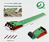Tapis d'entraînement de golf exclusif transfrontalier pour putting, en fibre de polyester, pour entraînement intérieur, ensemble d'accessoires de fairway TG05*3