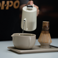 Ensemble de matcha en porcelaine de style japonais, capacité de 450 ml, bol à thé élégant et luxueux, bec en bec d'aigle, fouet en bambou Chasen, poignée antidérapante