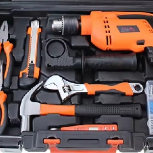 Ensemble d'outils professionnels pour la maison de 59 pièces avec perceuse à percussion, kit de quincaillerie portable pour la réparation et l'entretien à domicile, boîte à outils de bricolage - Product Image 5
