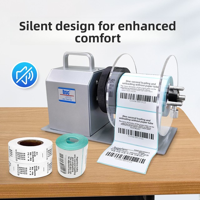 High Quality Desktop 90mm Width Barcode Label Rewinder Bsc-x5s Coreless Label Auto Rewinder Automatic Rewinding Machine