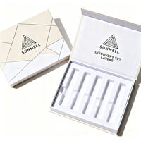 Boîte magnétique de luxe pour échantillons de parfum, emballage personnalisé, boîte blanche vide, boîtes rigides pour 3, 5 ou 8 flacons de Cologne