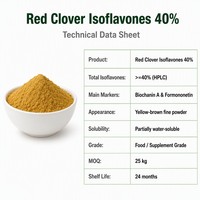 Poudre d'extrait de trèfle rouge en vrac LCHBIO, 40% d'isoflavones HPLC, Trifolium Pratense naturel, extrait de Chine