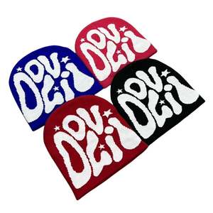 Bonnet tricoté Chapeau Y2k Crâne Bonnet Logo Personnalisé Garder Au Chaud Jacquard Quotidien Bas quantité minimale de commande Haute Qualité Jeunesse Acrylique Écologique - Product Image 1