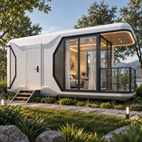 Capsule spatiale de luxe préfabriquée, maison modulaire mobile, mini-maison pour complexe hôtelier, glamping, hôtel, séjour en famille