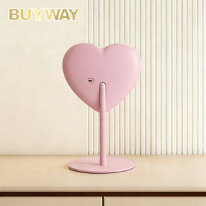 Настольное зеркало в форме сердца со светодиодной подсветкой, персонализированное косметическое зеркало для макияжа, оптовая продажа с фабрики, косметическое зеркало с индивидуальным логотипом - Product Image 2