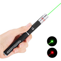 Pointeur laser vert à point unique 532nm 5mW, lumière rouge, bleue, violette, stylo métallique pour l'enseignement et la table de sable