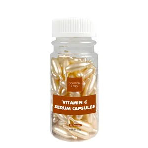 Siero viso OEM Private Label con capsule di siero organico viso e collo di vitamina C