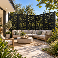 Panneaux d'écran de jardin en composite pour l'extérieur, écran décoratif avec matériau WPC pour l'aménagement paysager des cours et des jardins