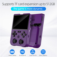 AMPOWN XU10 RK3326S Mini consola de juegos portátil Retro consola de juegos clásica 3,5 pulgadas IPS HD pantalla 64GB 10000 + juegos
