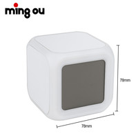 Horloge de bureau vierge pour sublimation, horloge numérique à LED, réveil, chargeur sans fil, horloge de table numérique