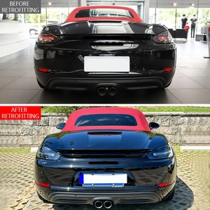 Luces Traseras de Parachoques con Fondo Negro para Cayman Boxster, Modificación y Mejora de Automóviles 718, Luces de Freno y Señales de Giro - Product Image 2