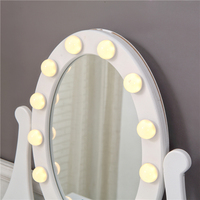 Chambre de luxe Coiffeuse de polonais de beauté Maquillage console murale avec miroir