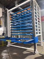 Système de stockage automatique de plaques métalliques haute capacité, rayonnage intelligent pour tôles avec accès par manipulateur