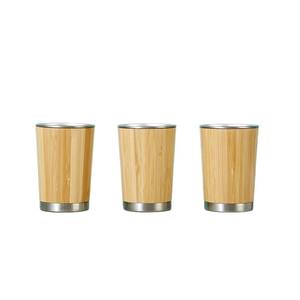 Thermos de voyage écologique avec logo personnalisé, gobelet à café en bambou avec coque en bambou - Product Image 6