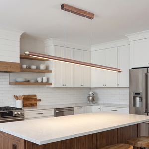 Suspension <span class=keywords><strong>de</strong></span> cuisine en bois <span class=keywords><strong>de</strong></span> hêtre, hauteur réglable, pour îlot <span class=keywords><strong>de</strong></span> cuisine et salon, 120 cm, éclairage LED personnalisé pour bar - Product Image 5