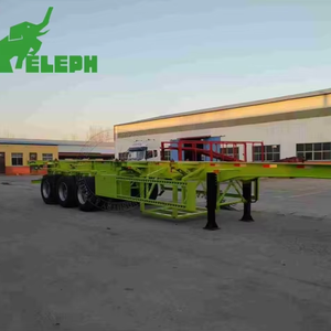 Semi-remorque squelette porte-conteneurs 3 essieux 20FT 40FT pour le <span class=keywords><strong>transport</strong></span> de marchandises avec générateur sous châssis en option - Product Image 1