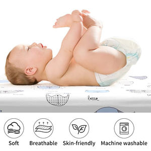 新しい綿100% の柔らかいベビーベッドシーツ快適な新生児ベビーベッドシーツ - Product Image 2