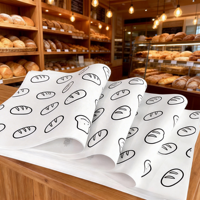 ETpack Boîte à pain de cuisson imprimée personnalisée Boîte à gâteau jetable Boîte d'emballage Rectangulaire Dessert Croissant Bretzel Toast à emporter