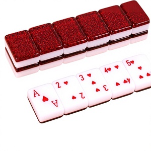 Poker Malasia Singapur <span class=keywords><strong>Rummy</strong></span> Mahjong de 2 colores Fichas de juego personalizables - Product Image 3