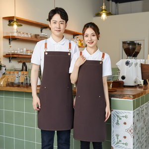 Có thể điều chỉnh & bền không tay logo tạp dề với Túi tùy chỉnh thêu & in kỹ thuật số cho doanh nghiệp & nhà hàng - Product Image 5